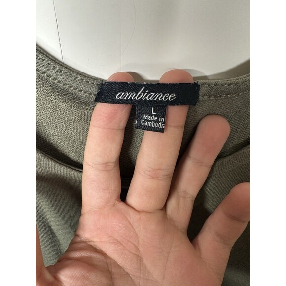 Ambience Women's Sleeveless Jumpsuit - Light Green Size Large - Drawstring Waist - Picture 8 of 12